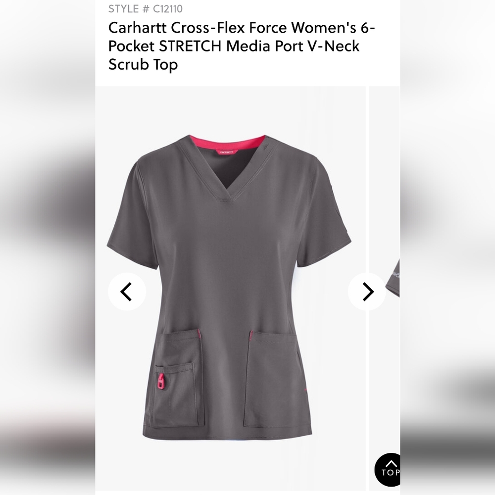 NEW!! Carhartt Cross Flex Scrub Top